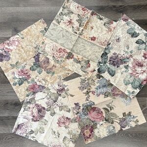 Floral Tapestry Fabric Squares